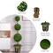 Costway 4' Artificial Topiary Triple Ball Tree Plant Indoor Outdoor UV Resistant
